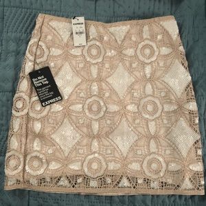 Express size 4 sequin mini skirt NWT